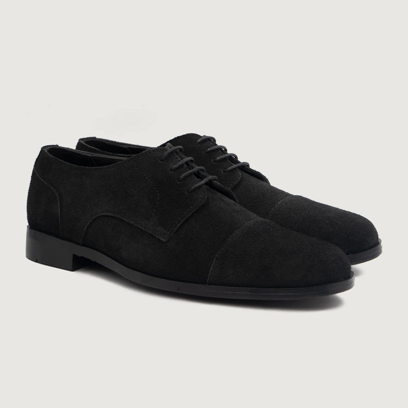 Attorney Derby Черная Suede Leather Shoes мужская