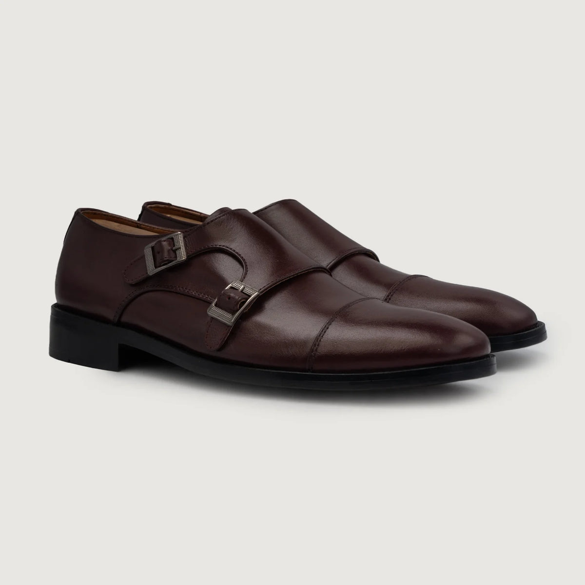 Boston Кожаная обувь Бордовый Кожаная обувь For Men in Maroon Full-Grain Leather - Вид сбоку | Купить в официальном онлайн-магазине