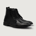 Duster Brogues Derby Черный Кожаные ботинки для Мужчин