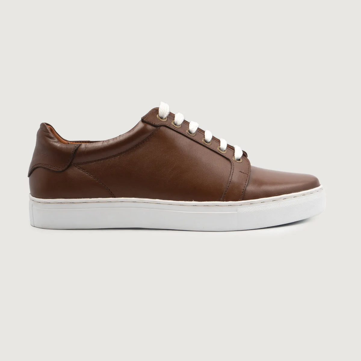 Brown Full-Grain leather Sneakers - Рантовая конструкция Goodyear Welt и носок обуви