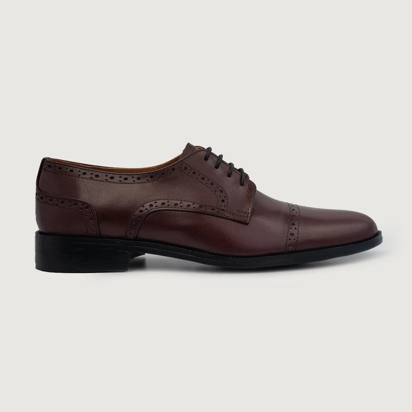 Dirk Brogues Derby Бордовый Кожаная обувь для Мужчин