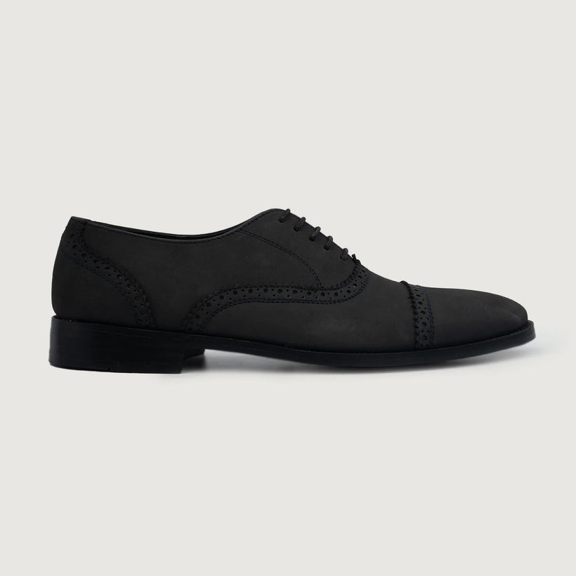 Greyson Brogues Oxford Черная Nubuck Leather Shoes мужская