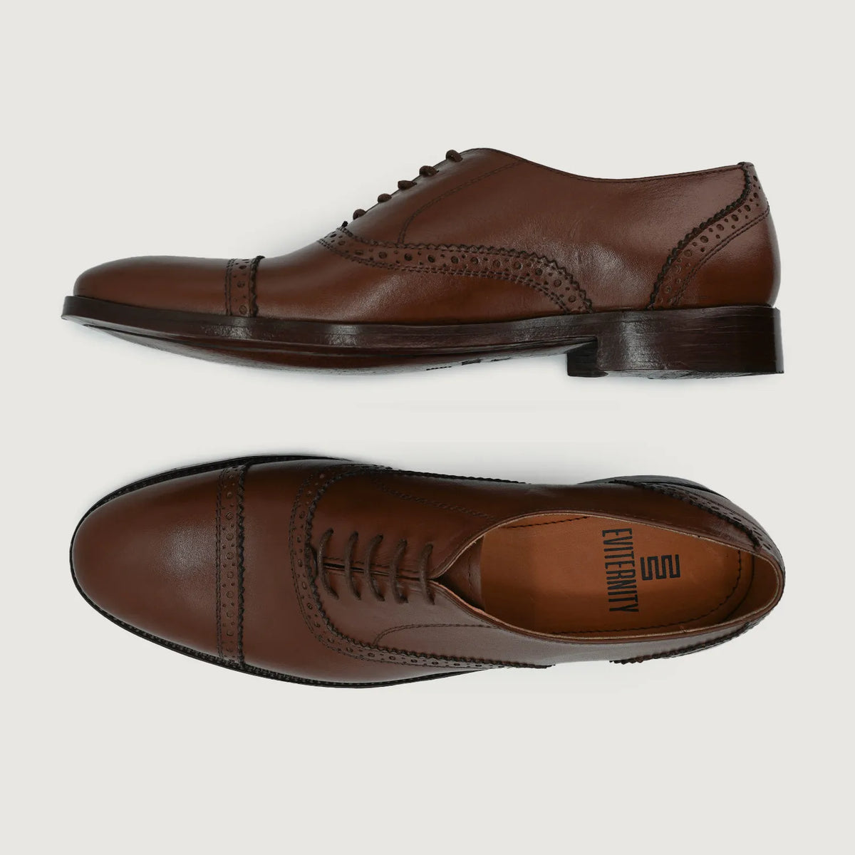 Greyson Brogues Oxford Коричневый Кожаная обувь для Мужчин For Men - Усиленный задник и точная двойная строчка