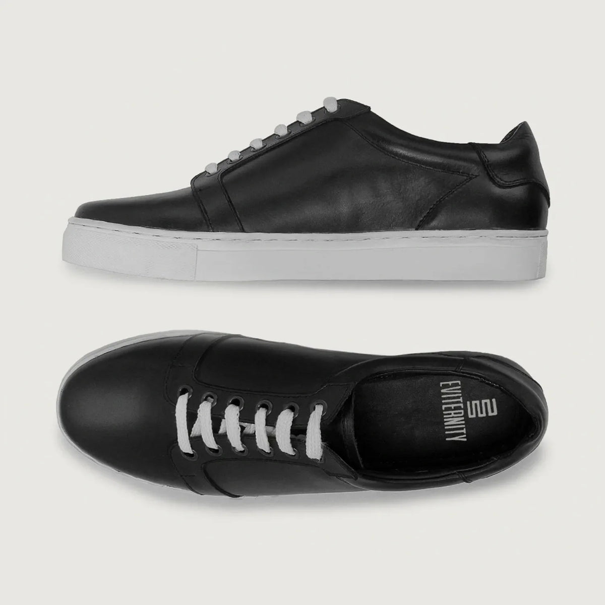 High-Traction Rubber Outsole & Lug Tread Pattern on Carter Runn Черный Кожаные кеды для Мужчин For Men