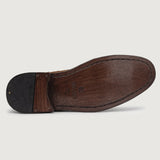 Authentic Goatskin Suede Grain Depth & Pull-Up Patina Texture Detail