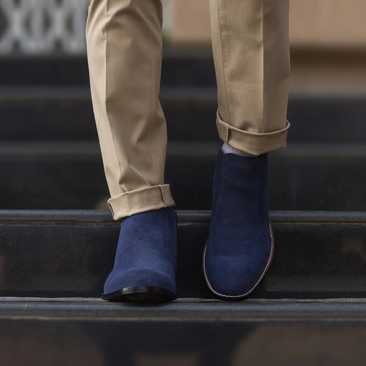 Orlaven Clarkson Chelsea Midnight Синий Suede Кожаные ботинки для Мужчин footwear image 9