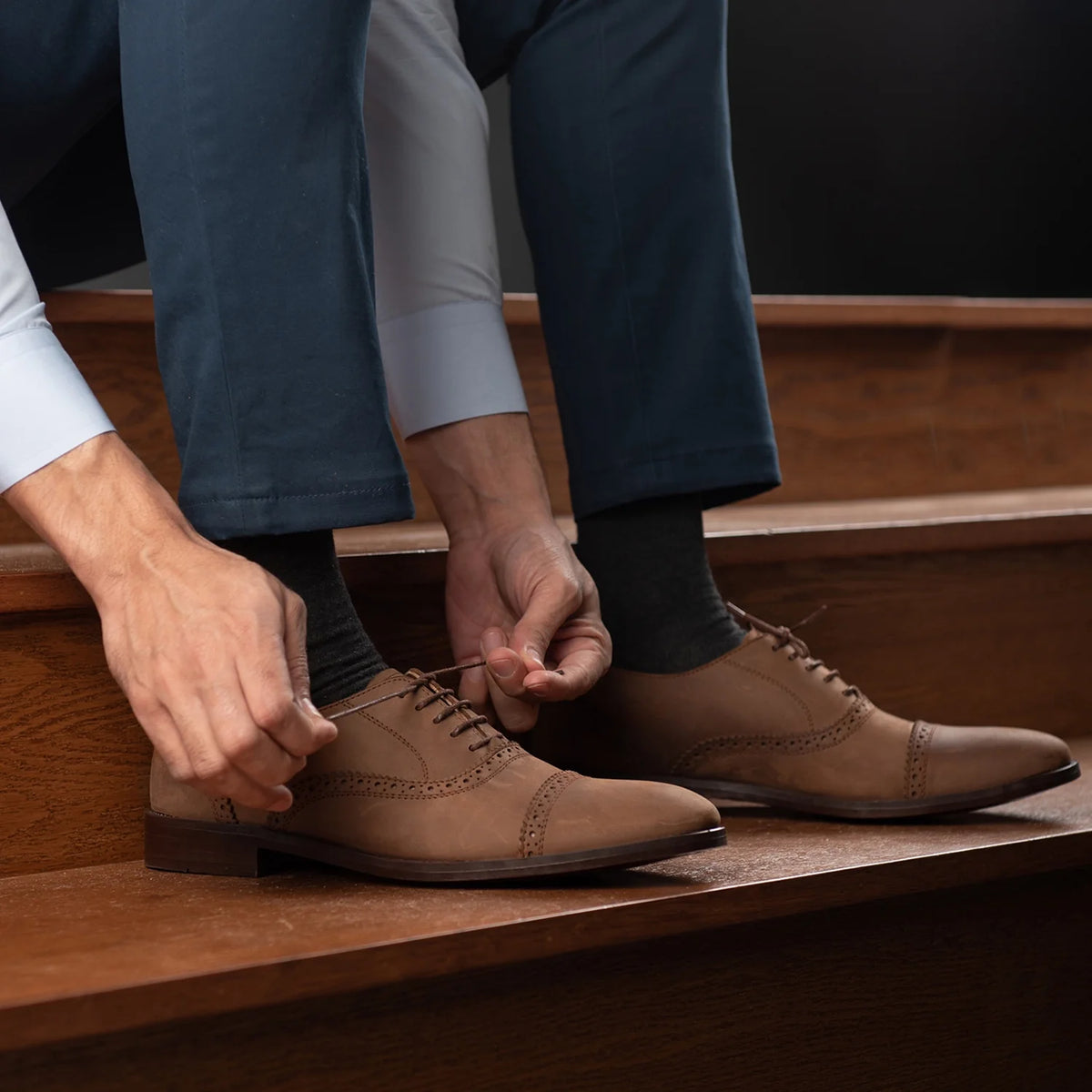 Orlaven Greyson Brogues Oxford Oil Pull-up Коричневый Кожаная обувь для Мужчин footwear image 9