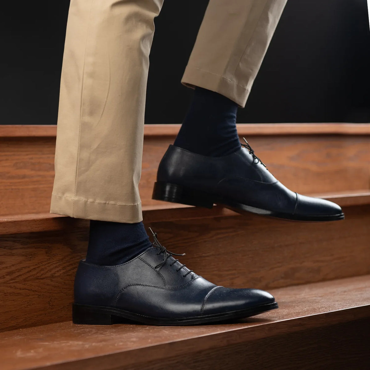 Orlaven Professor Oxford Midnight Синий Кожаная обувь для Мужчин footwear image 9