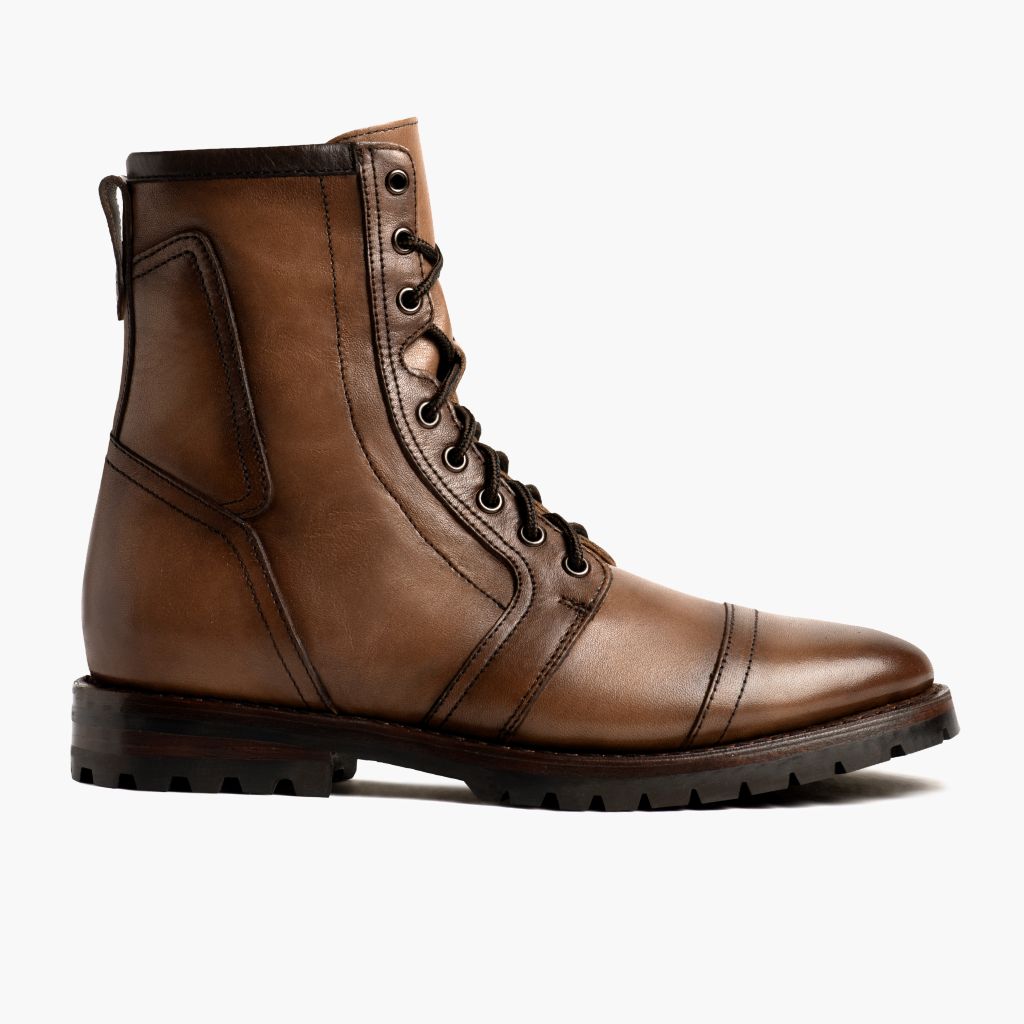 Casa Moto Amber Wheat Кожаные ботинки для Мужчин - Вид сбоку, демонстрирующий эргономичный крой рукава