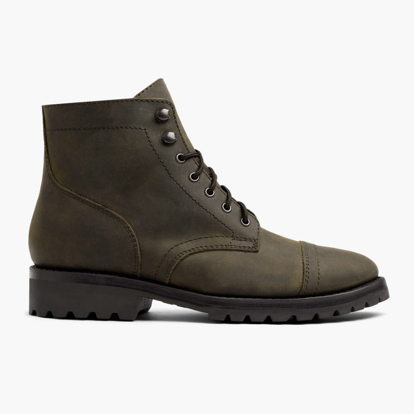 Captain StormKing® Dark Olive Matte Leather Boots мужская