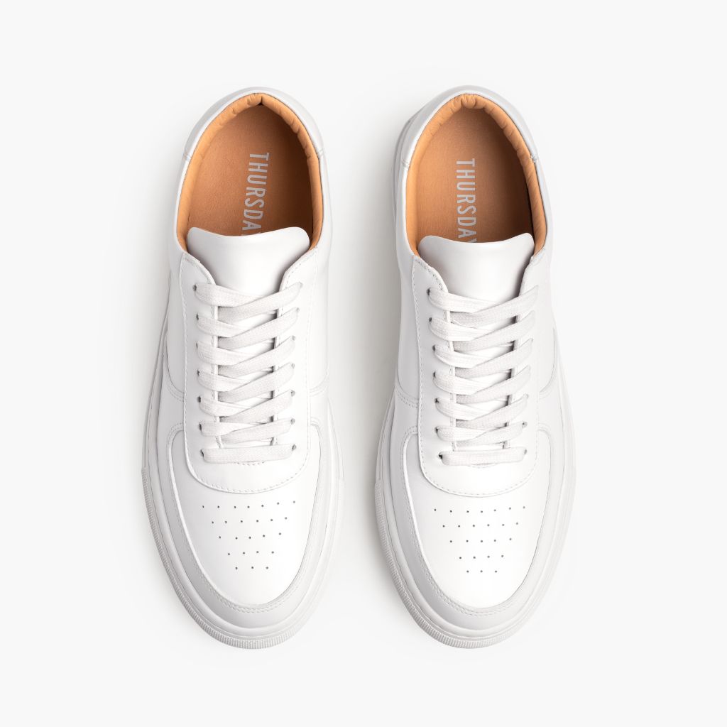 Court Toffee x Off-White Leather Sneakers - Усиленный задник и точная двойная строчка