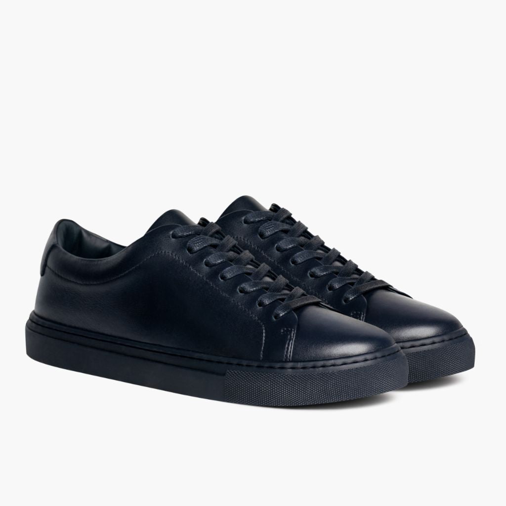 Encore Navy Leather Sneakers in Navy Full-Grain Leather - Вид сбоку | Купить в официальном онлайн-магазине