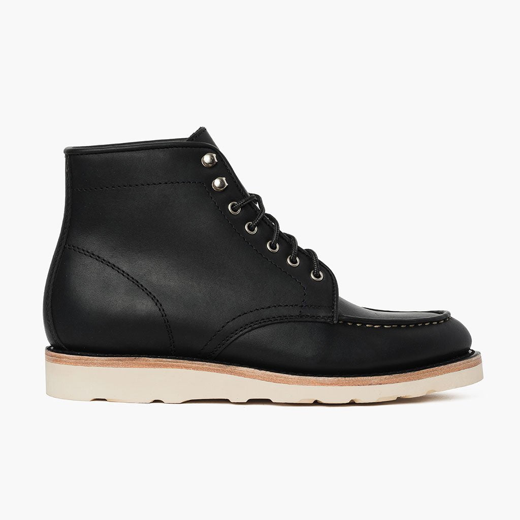 Black Full-Grain leather Boots - Рантовая конструкция Goodyear Welt и носок обуви