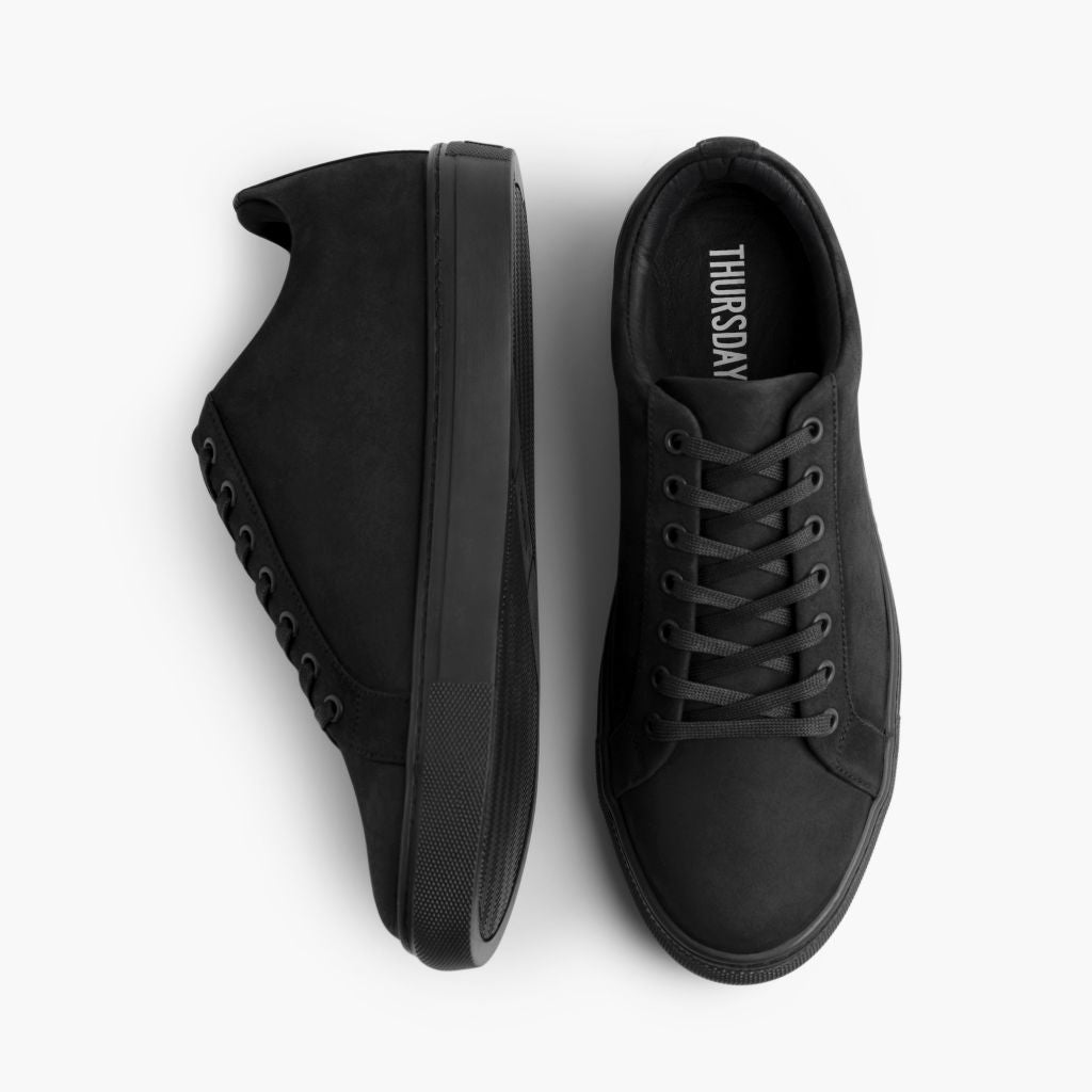Premier Low Top Черный Matte Кожаные кеды для Мужчин For Men - Усиленный задник и точная двойная строчка
