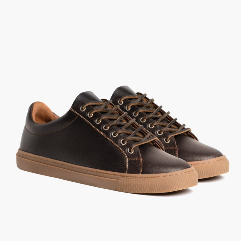 Premier Low Top Cacao Leather Sneakers мужская
