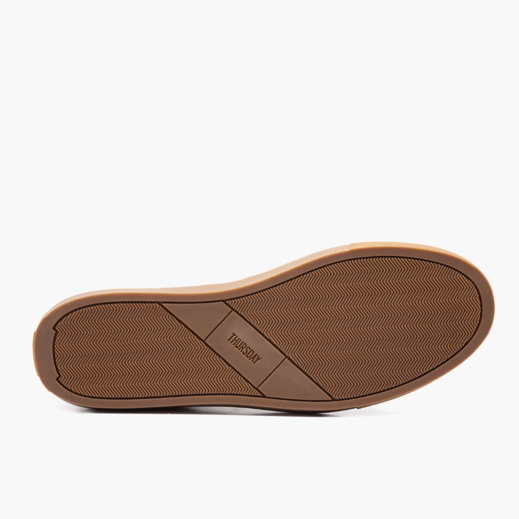 High-Traction Rubber Outsole & Lug Tread Pattern on Premier Low Top Cacao Кожаные кеды для Мужчин For Men