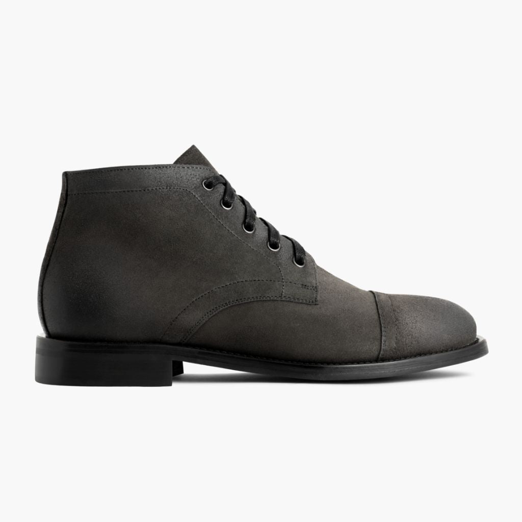 Grey Full-Grain leather Boots - Рантовая конструкция Goodyear Welt и носок обуви