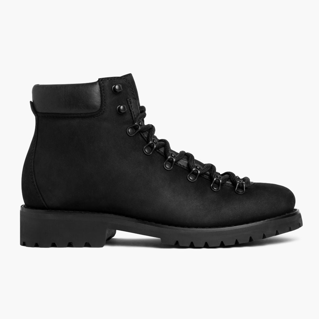 Commander Черный Matte Кожаные ботинки для Мужчин - Рантовая конструкция Goodyear Welt и носок обуви