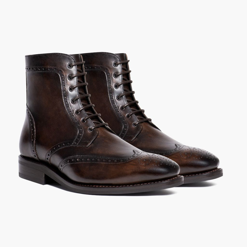 Wingtip Dark Oak Кожаные ботинки для Мужчин