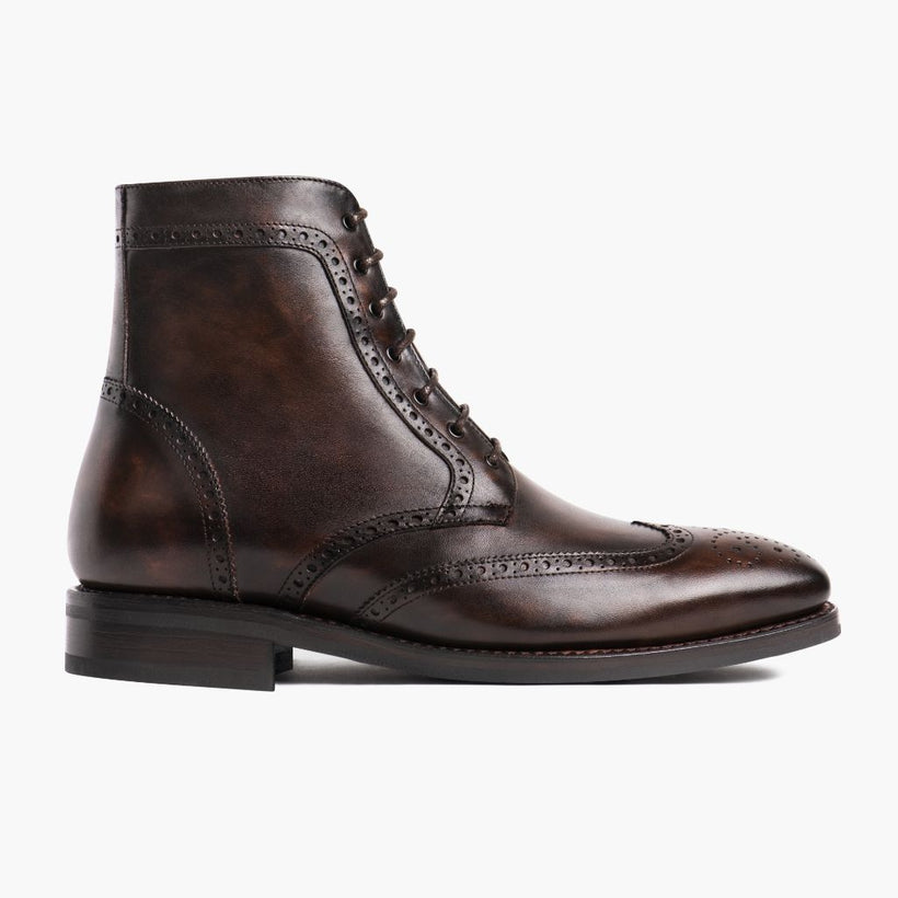 Wingtip Dark Oak Кожаные ботинки для Мужчин
