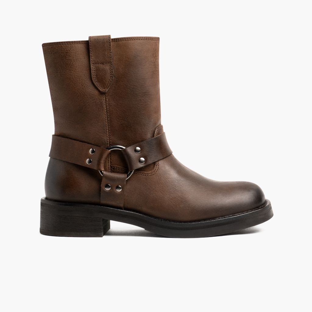 Outlaw Light Tobacco Кожаные ботинки для Женщин in Classic Full-Grain Leather - Вид сбоку | Купить в официальном онлайн-магазине