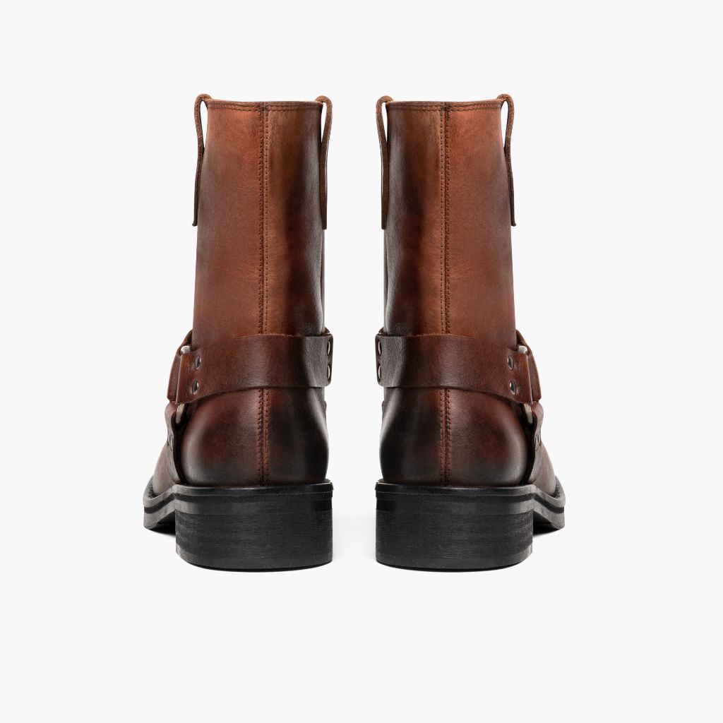 High-Traction Rubber Outsole & Lug Tread Pattern on Outlaw Rust Коричневый Кожаные ботинки для Женщин