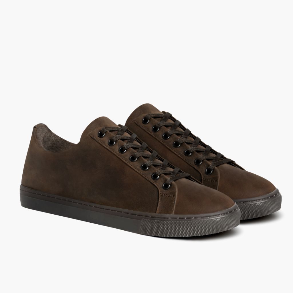 Premier Low Top Tobacco Кожаные кеды для Женщин in Classic Full-Grain Leather - Вид сбоку | Купить в официальном онлайн-магазине