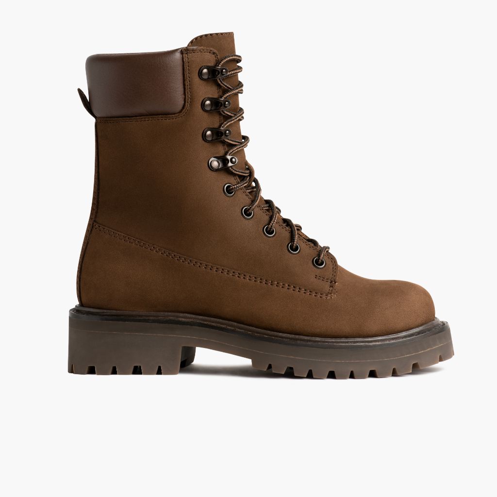 Explorer Рыжий Matte Кожаные ботинки для Женщин in Tan Full-Grain Leather - Вид сбоку | Купить в официальном онлайн-магазине