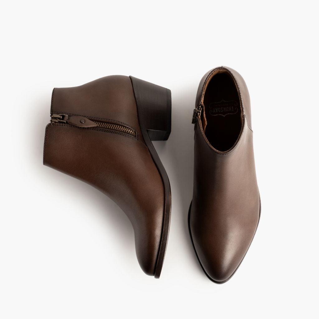 High-Traction Rubber Outsole & Lug Tread Pattern on Downtown Amaretto Кожаные ботинки для Женщин