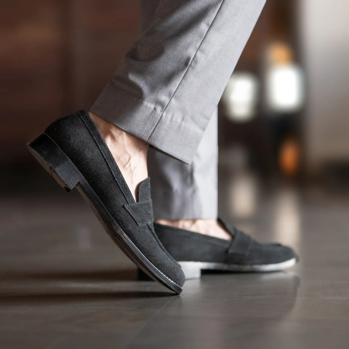 Orlaven Baxton Черный Suede Кожаные лоферы для Мужчин footwear image 10