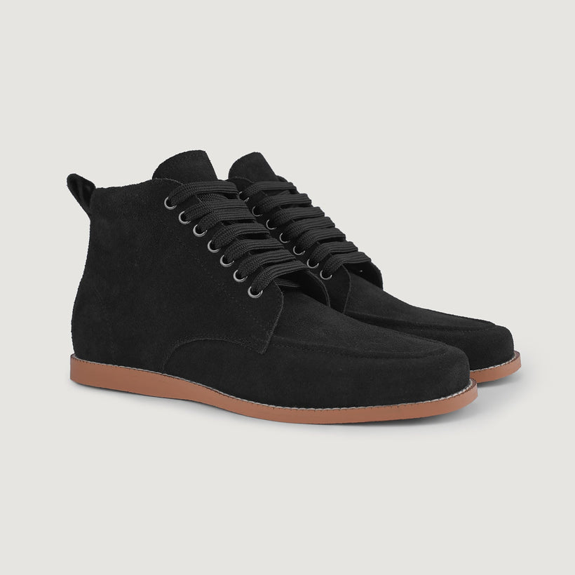 Bearman Moc Toe Черная Suede Boots мужская