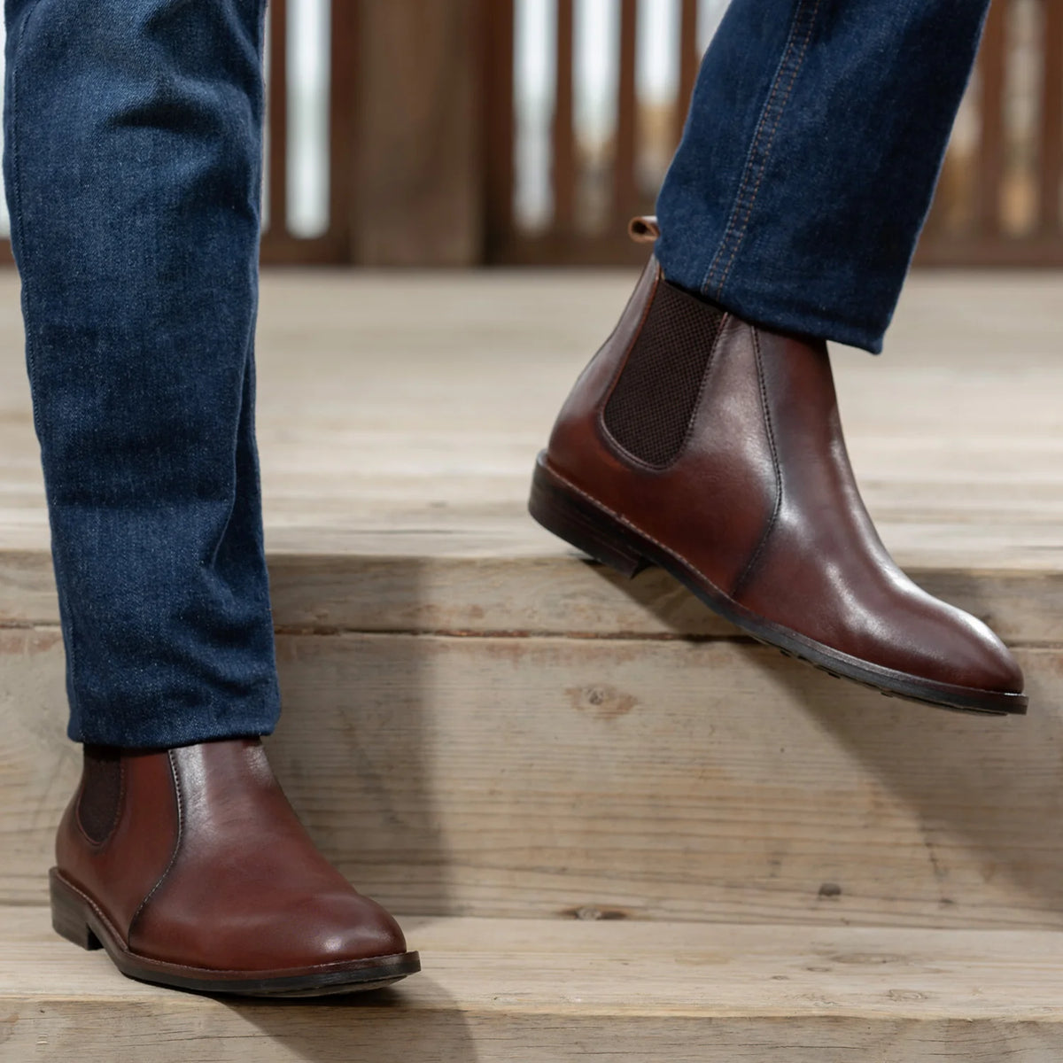 Orlaven Clarkson Chelsea Коричневый Burnished Кожаные ботинки - StudGuard для Мужчин footwear image 9