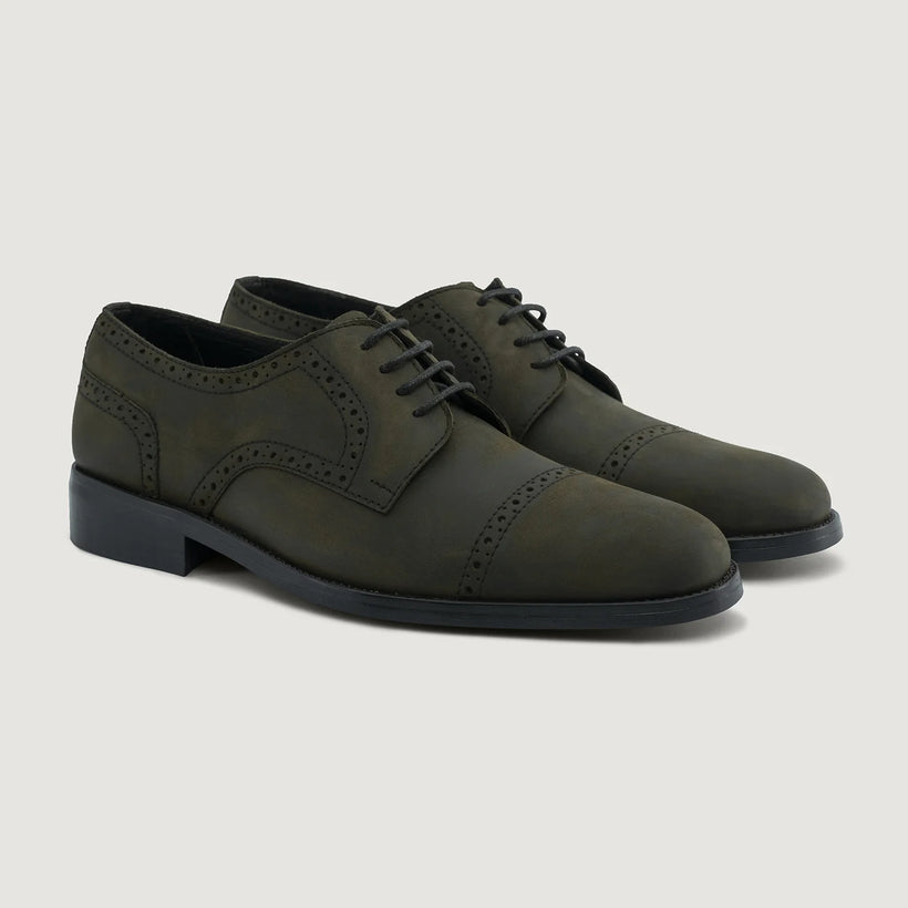 Dirk Brogues Derby Olive Oil Pullup Кожаная обувь - StudGuard для Мужчин