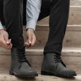 Orlaven Knight Derby Matte Black Pullup Leather Boots - TerraGrip footwear image 10