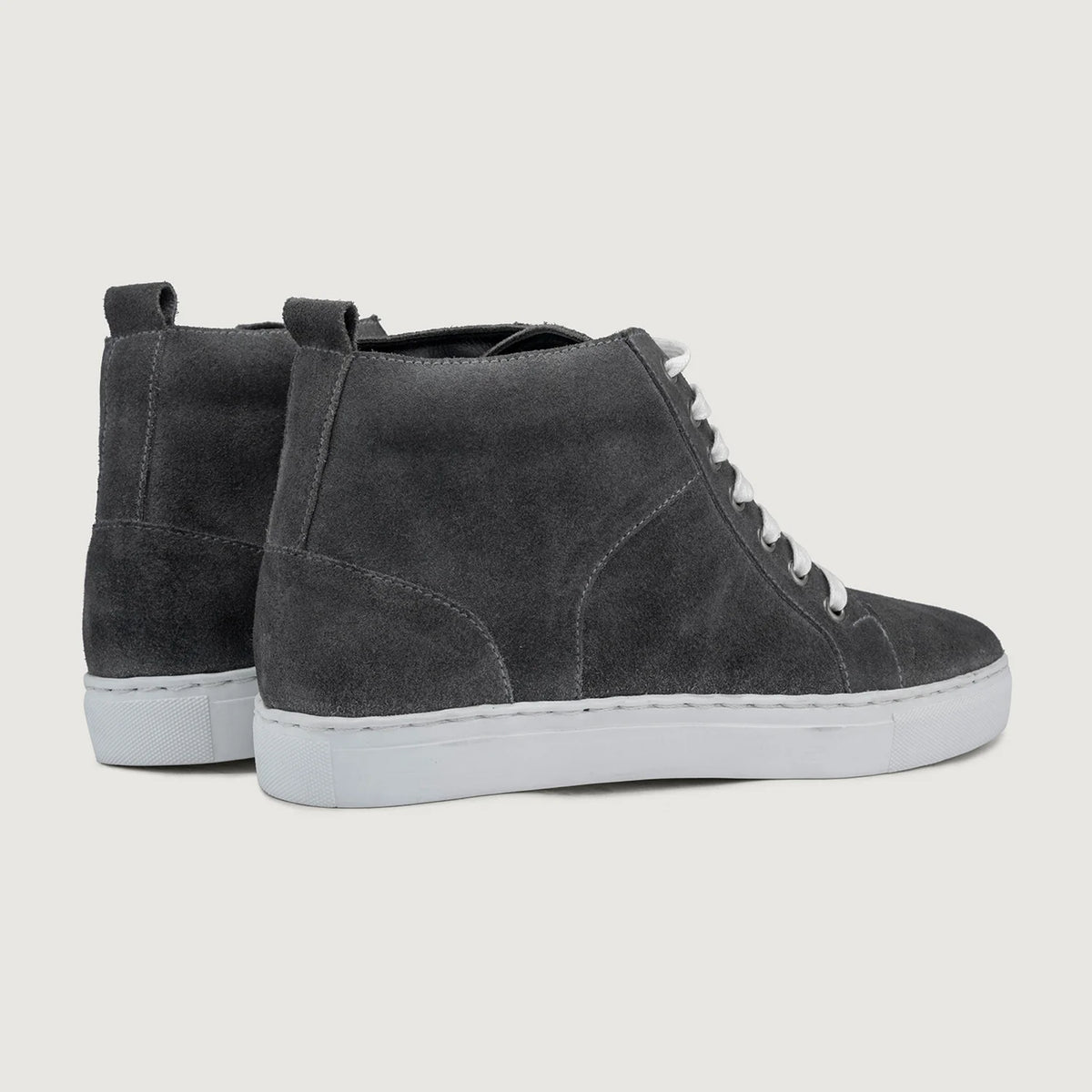 Marty High Top Grey Suede Кожаные кеды для Мужчин For Men - Усиленный задник и точная двойная строчка