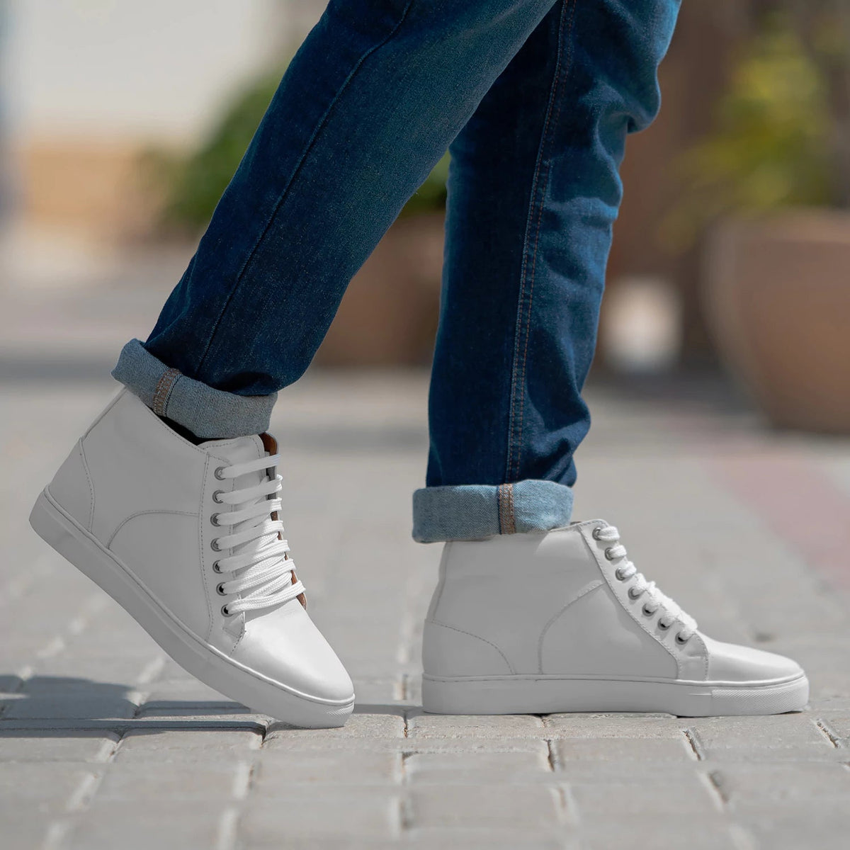 Orlaven Marty High Top White Кожаные кеды для Мужчин footwear image 9