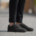 Murphy Low Top Черный Nubuck Кожаные кеды для Мужчин