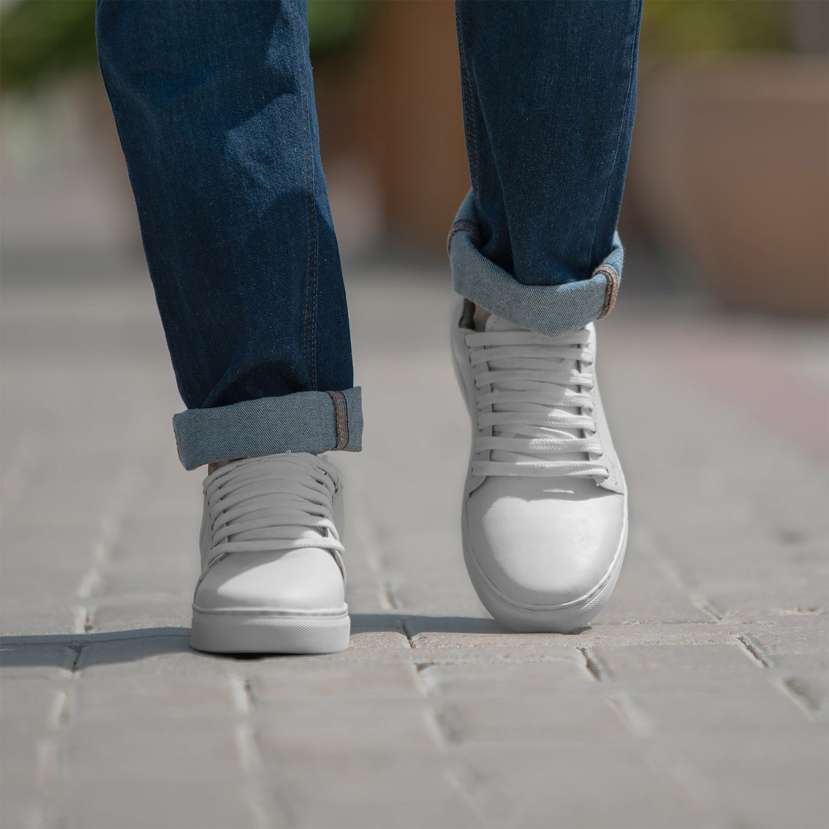 Murphy Low Top White Кожаные кеды для Мужчин - Усиленный задник и точная двойная строчка