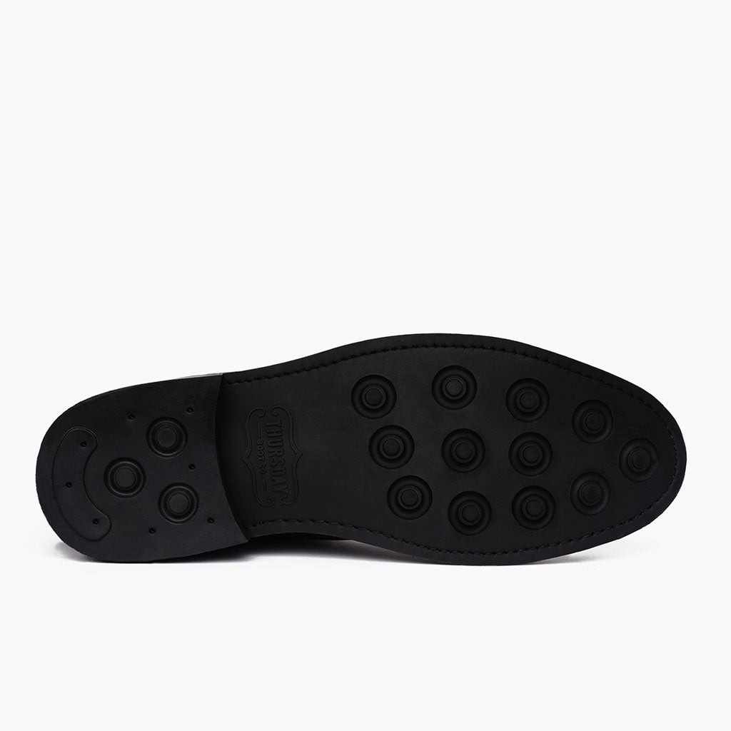 High-Traction Rubber Outsole & Lug Tread Pattern on Captain Черный Matte Кожаные ботинки для Мужчин