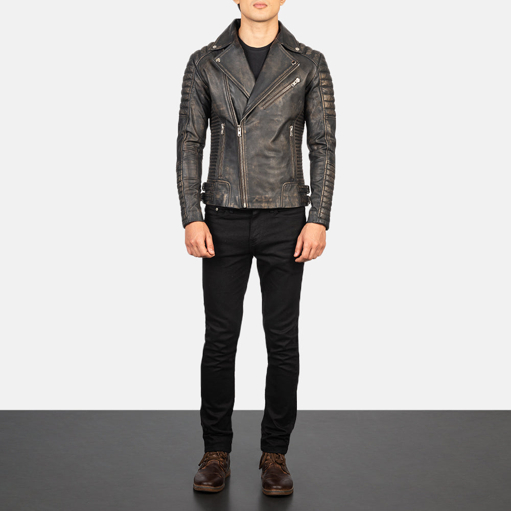 Armand Green Biker Jacket – alternate product view 4