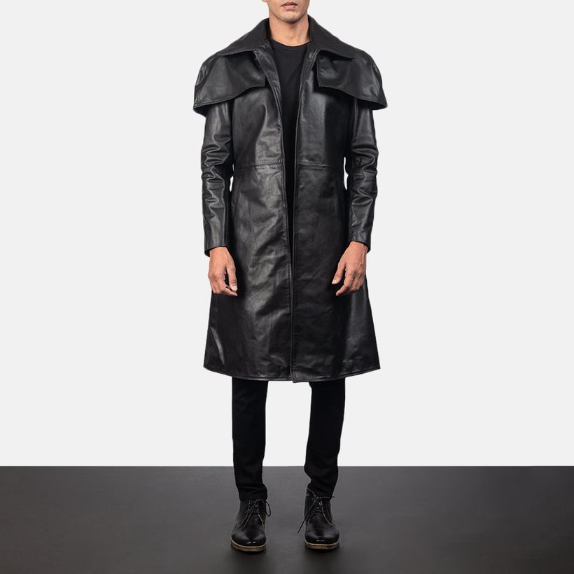 Classic Черная Leather Duster мужская