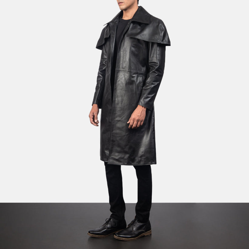 Classic Черная Leather Duster мужская