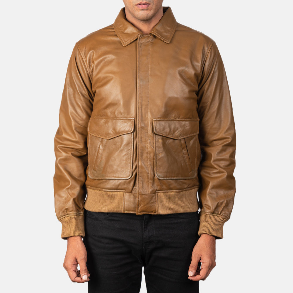 Coffmen Leather Bomber Jacket – alternate product view 3