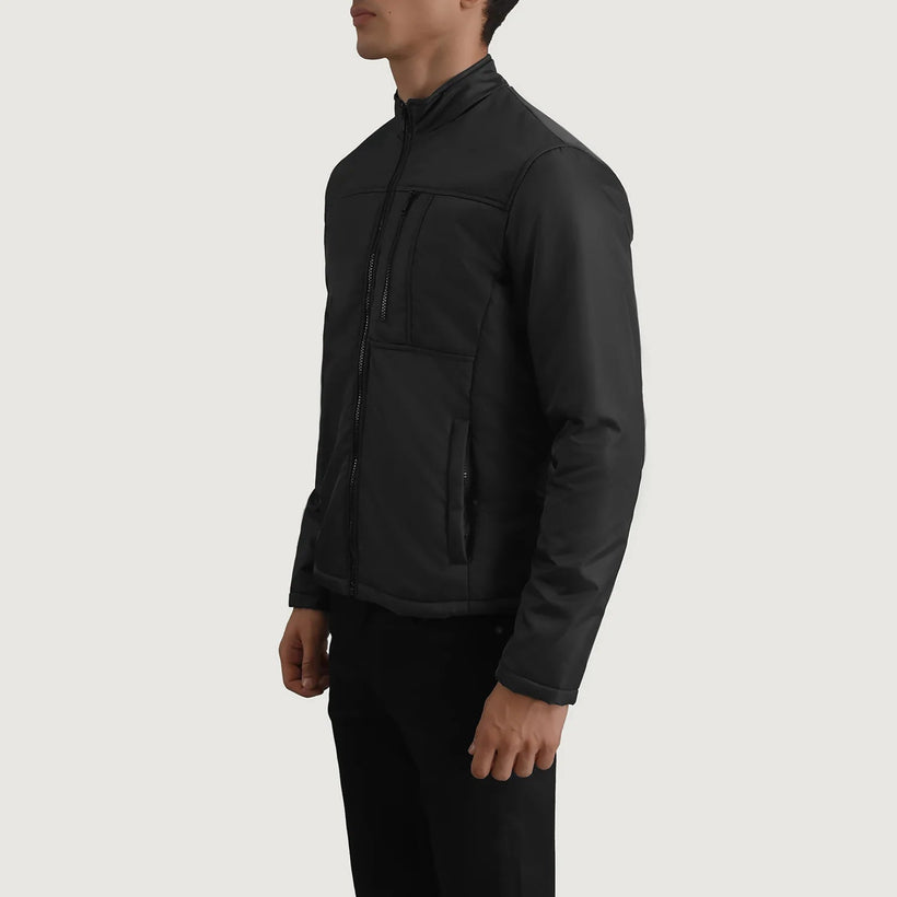 Elliot Черная Lightweight Кожаная куртка мужская