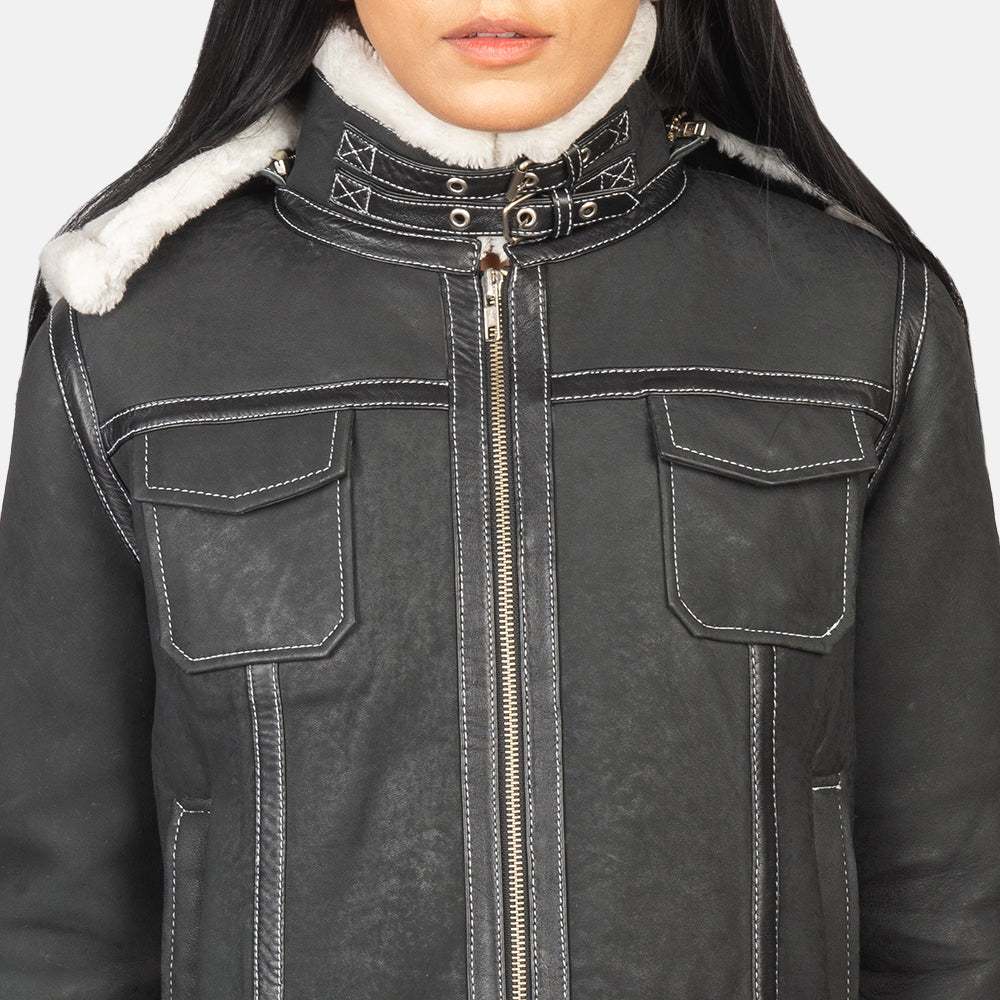 
Fiona Hooded Дубленка из овчины для Женщин – alternate product view 6
