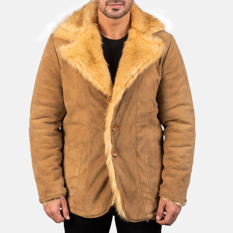 Furlong Кожаное пальто Beige Кожаное пальто мужская
