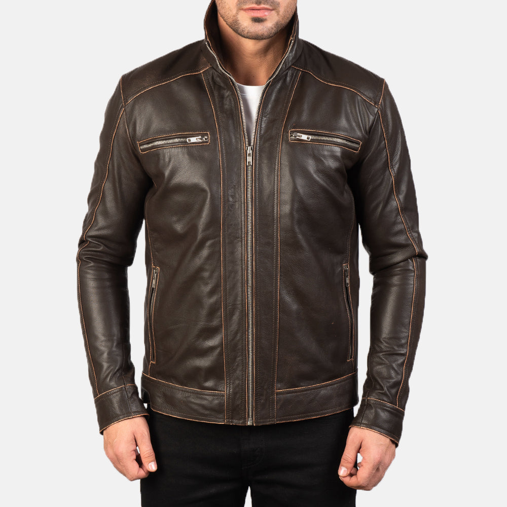 Hudson Leather Biker Jacket – alternate product view 4