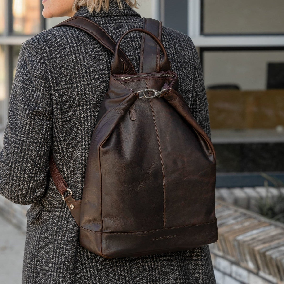 Manchester Full-Grain Leather Backpack – alternate product view 2