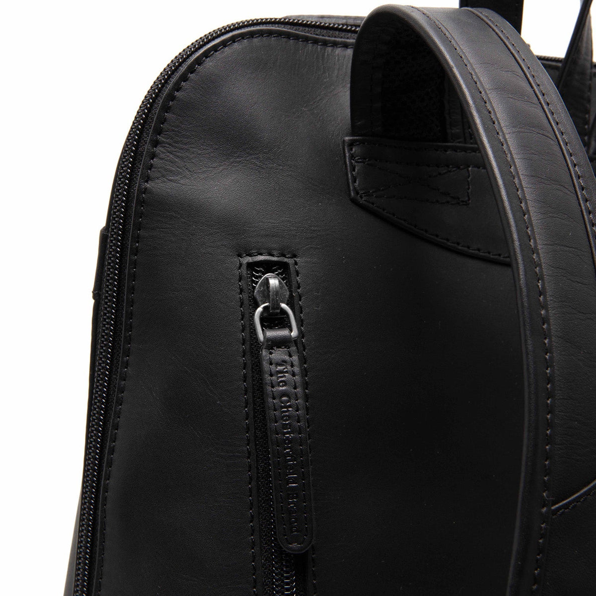 Tigris Full-Grain Leather Backpack - Structured Side Profile Showing Gusset Depth &amp; Expansion Capacity