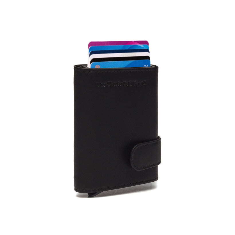 Frankfurt Full-Grain Leather Card Holder in Classic 100% Full-Grain Leather - Full Exterior Front Profile View | Buy Online